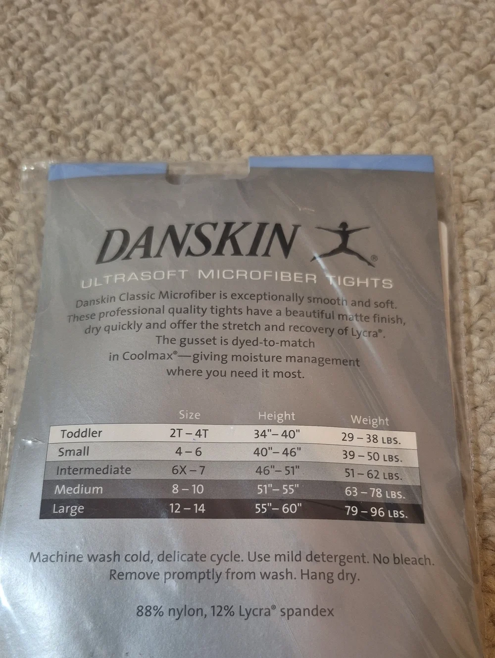 Danskin Tan Ballet Dance Tights Size M
